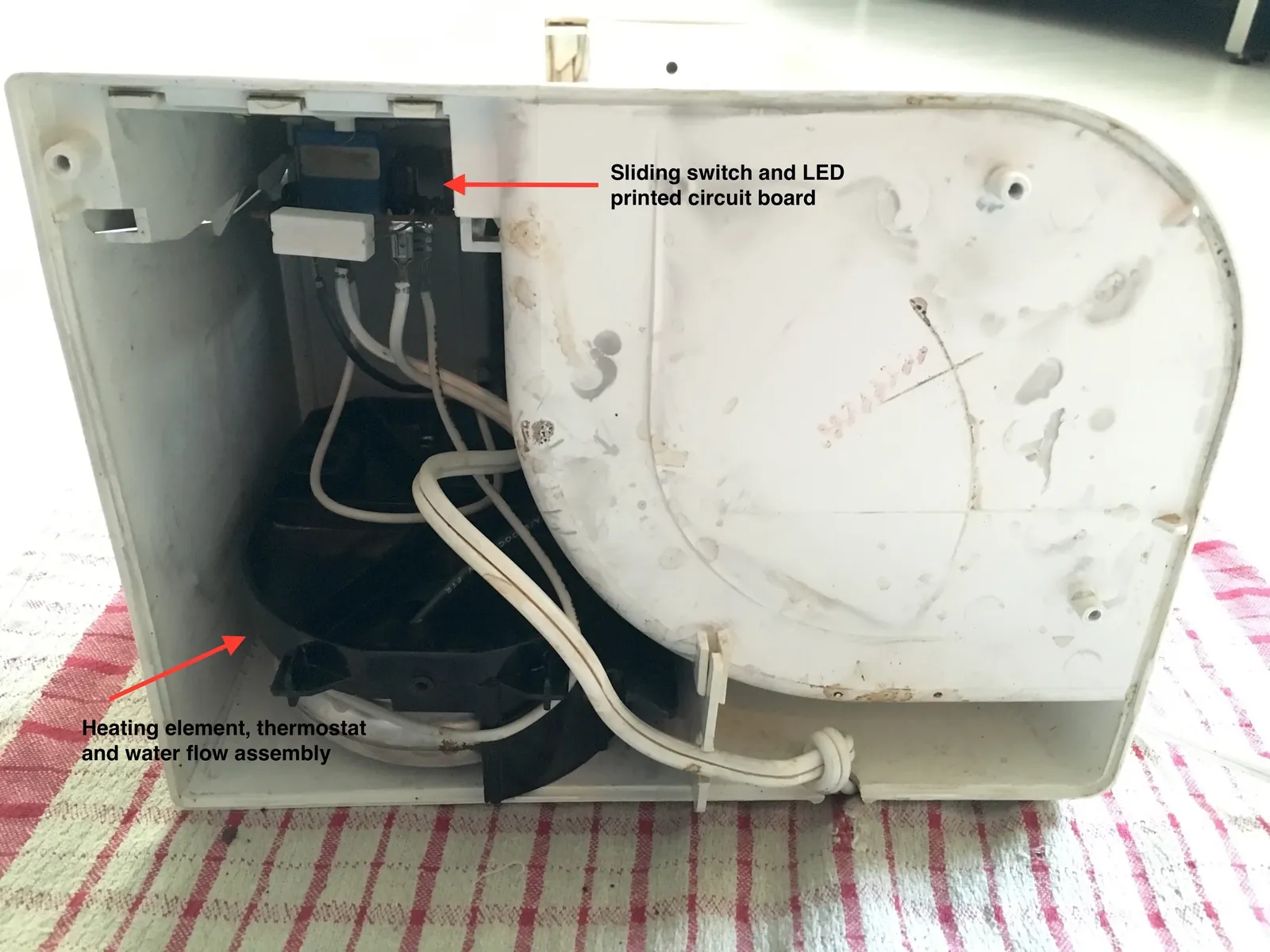 Underneath, cover off