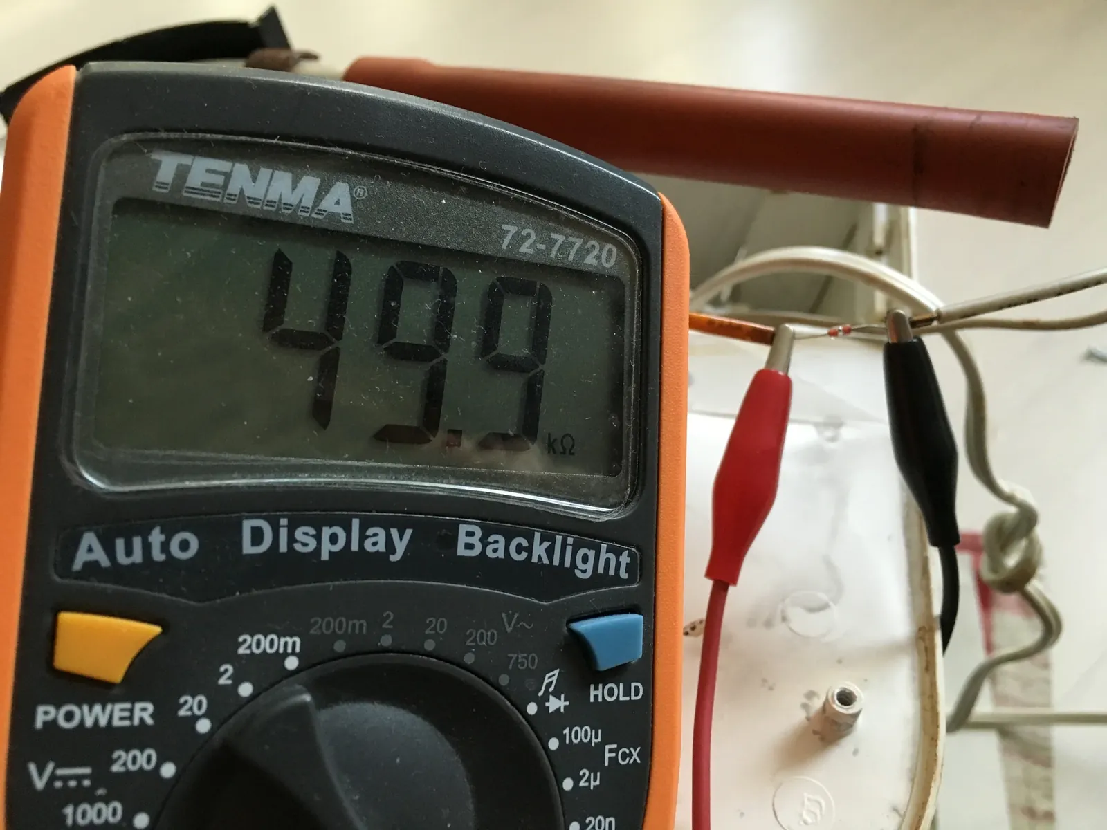 Testing the thermistor